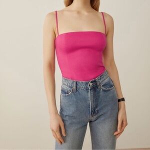 Reformation Overland Linen Top Pink 4